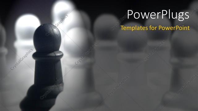  Presentation with chess - A number of chess pieces with blackish background