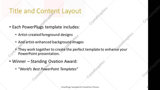 Title and Content presentation slide layout