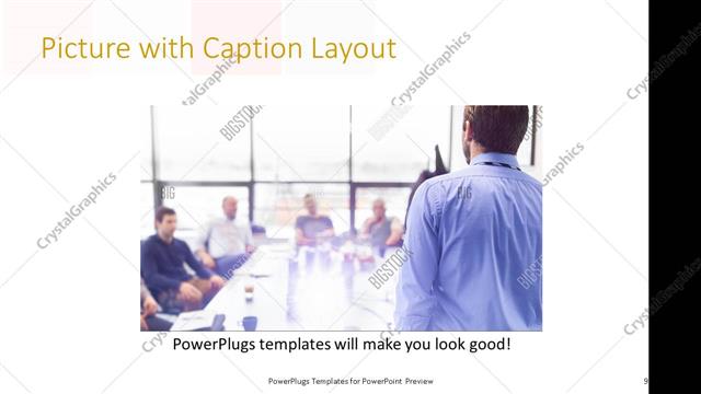 Picture with Caption presentation slide layout