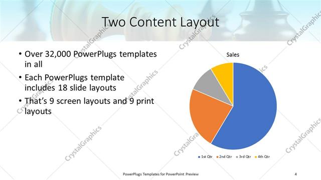 Two Content presentation slide layout
