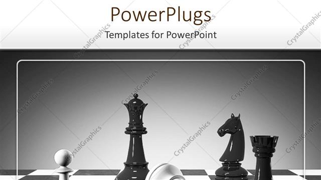  Presentation with chess board - A number of chess  pieces on the chess board