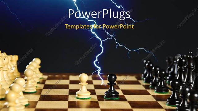  Presentation with chess - A number of chess pieces on the chess board