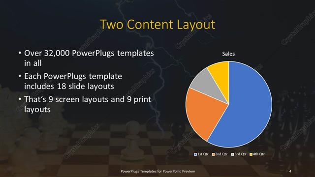 Two Content presentation slide layout