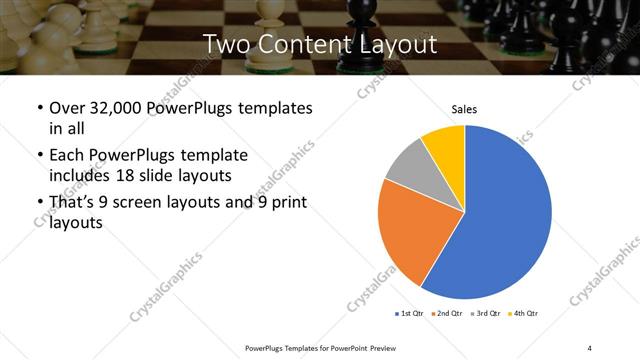 Two Content presentation slide layout