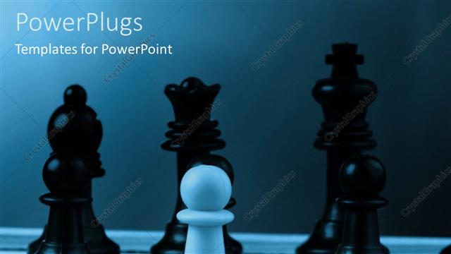  Presentation with chessboard - A number of chess pieces on the chessboard