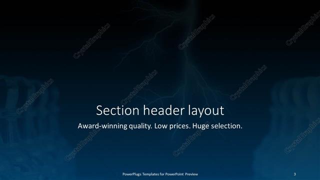 Section Header presentation slide layout