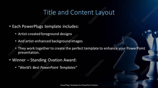 Title and Content presentation slide layout