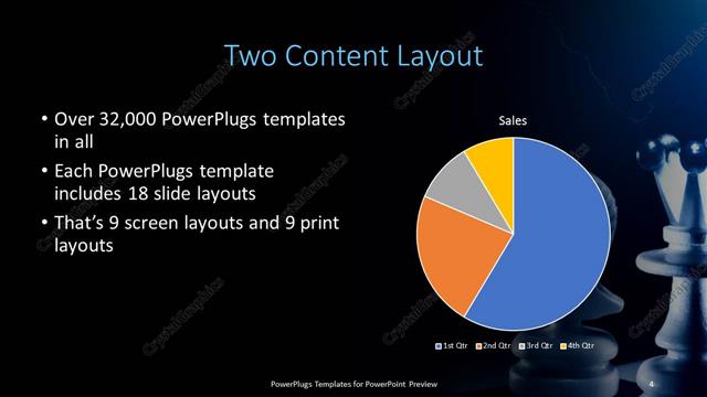 Two Content presentation slide layout
