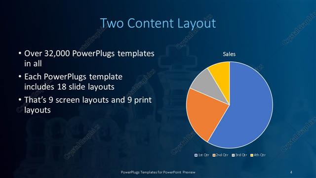 Two Content presentation slide layout