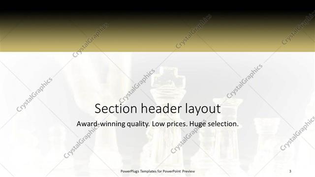 Section Header presentation slide layout