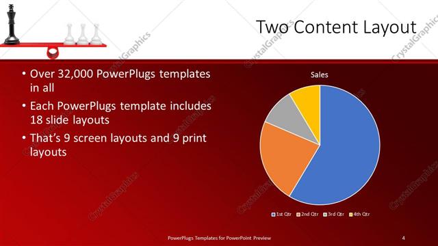 Two Content presentation slide layout