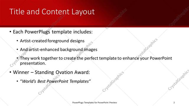 Title and Content presentation slide layout