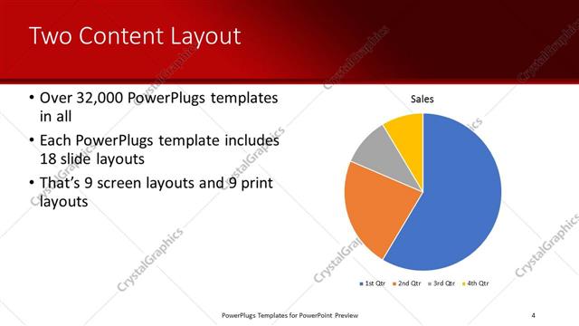 Two Content presentation slide layout