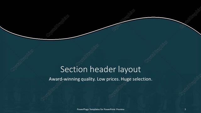 Section Header presentation slide layout