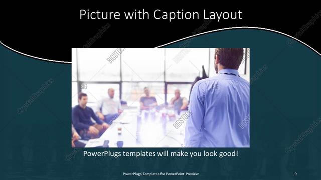 Picture with Caption presentation slide layout