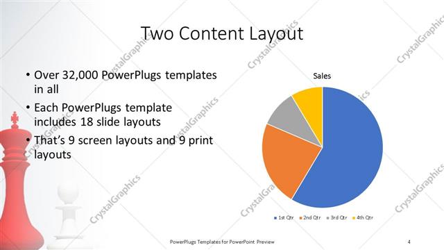 Two Content presentation slide layout
