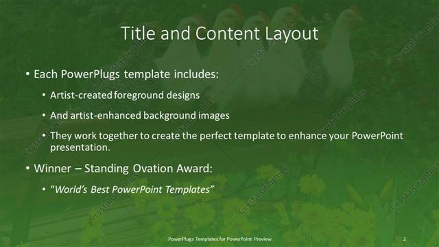 Title and Content presentation slide layout