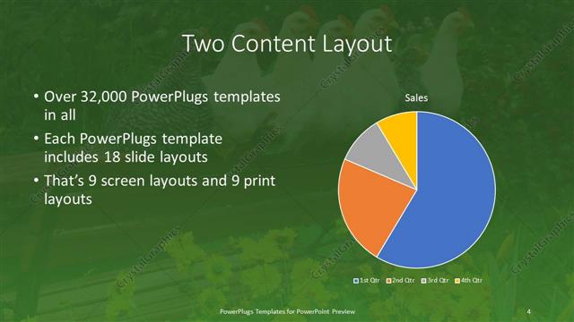 Two Content presentation slide layout