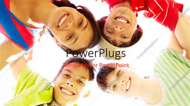  Presentation with unity - A number of children with sunlight in the background