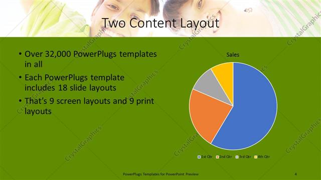 Two Content presentation slide layout