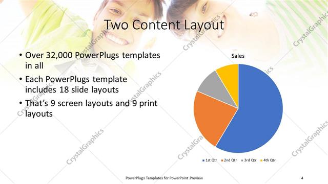 Two Content presentation slide layout
