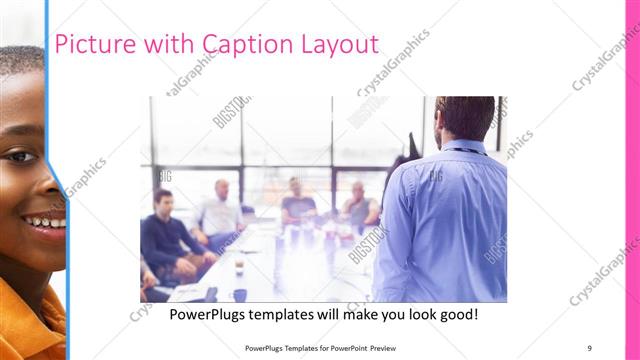 Picture with Caption presentation slide layout