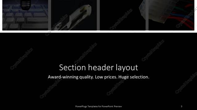Section Header presentation slide layout