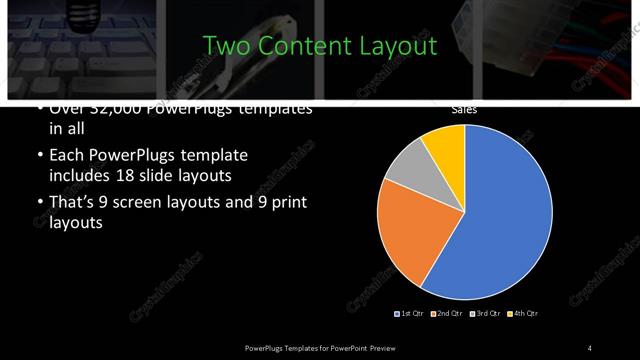 Two Content presentation slide layout