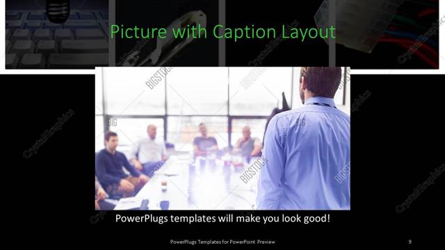 Picture with Caption presentation slide layout