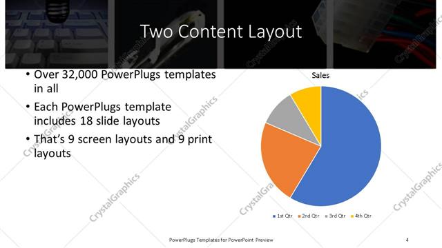 Two Content presentation slide layout