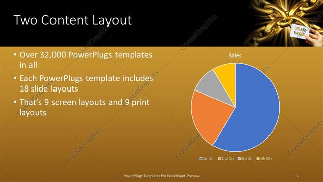 Two Content presentation slide layout