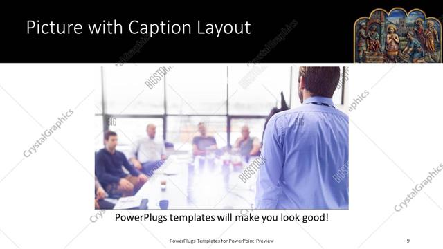 Picture with Caption presentation slide layout