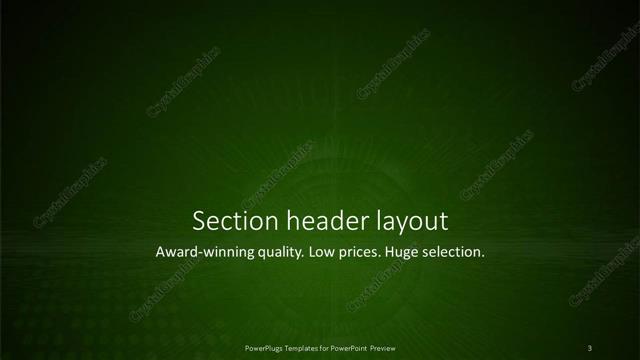 Section Header presentation slide layout