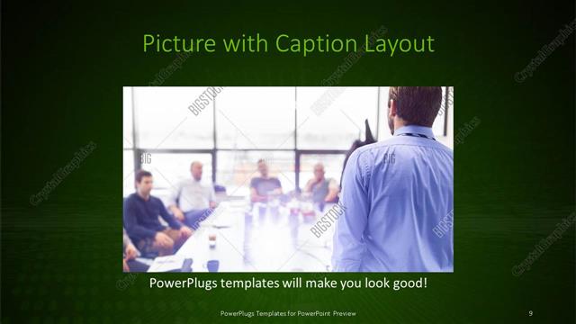 Picture with Caption presentation slide layout