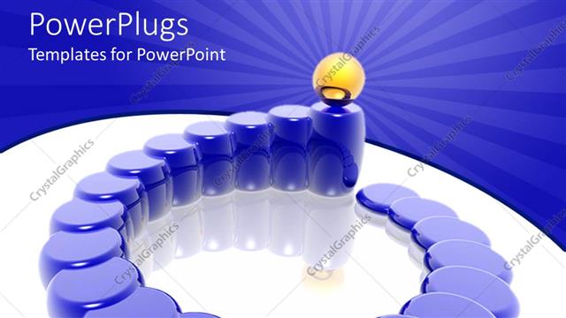  Presentation with shapes - A number of circular shapes together with a globe on top at the end