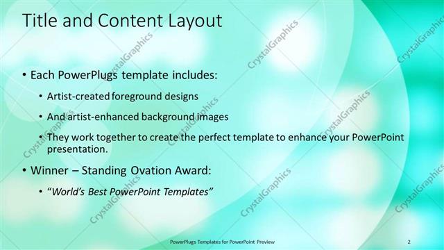 Title and Content presentation slide layout