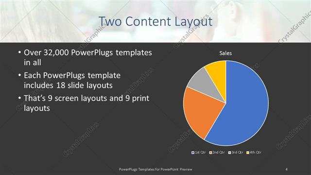 Two Content presentation slide layout
