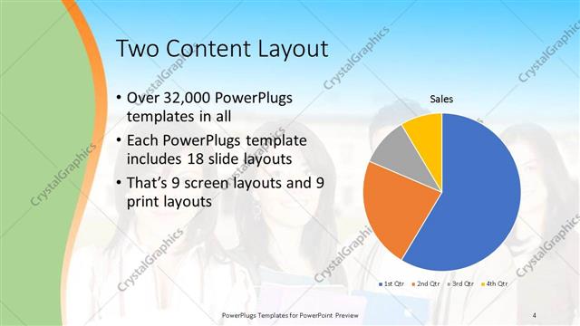 Two Content presentation slide layout