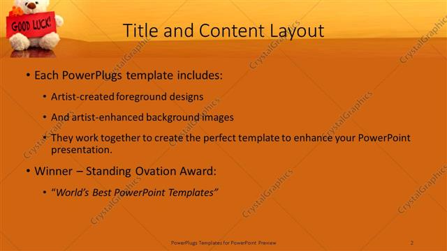 Title and Content presentation slide layout
