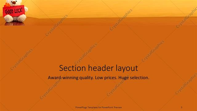Section Header presentation slide layout