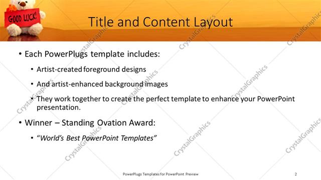 Title and Content presentation slide layout