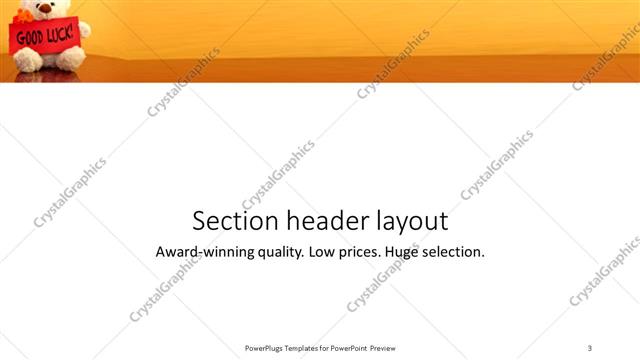 Section Header presentation slide layout