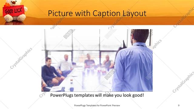 Picture with Caption presentation slide layout