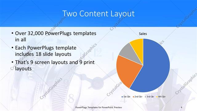 Two Content presentation slide layout