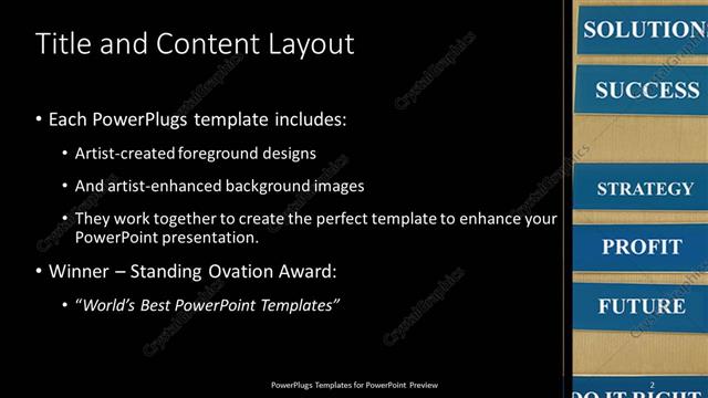 Title and Content presentation slide layout