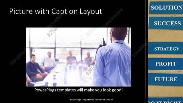 Picture with Caption presentation slide layout