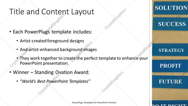 Title and Content presentation slide layout