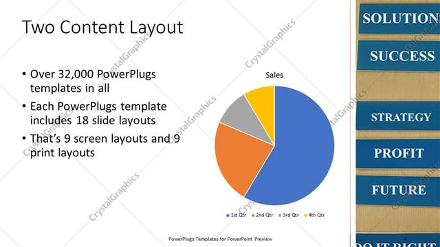Two Content presentation slide layout