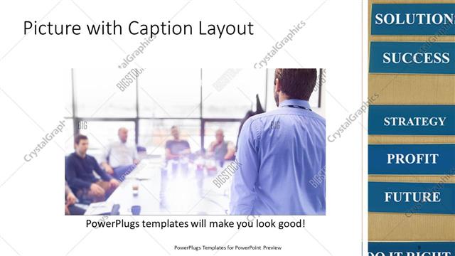 Picture with Caption presentation slide layout