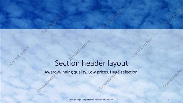 Section Header presentation slide layout
